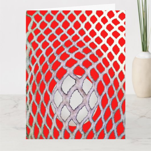 おもしろいラクロス誕生日 カード (正面)