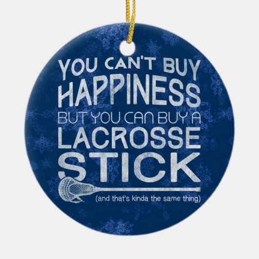 おもしろいラクロス飾り セラミックオーナメント (正面)