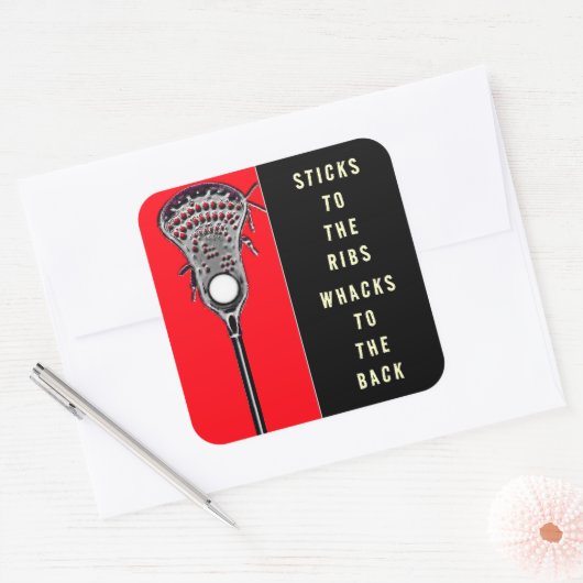 おもしろいラクロス スクエアシール (封筒)