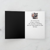 おもしろいラクーンシスターラブ誕生日花 カード (内部)