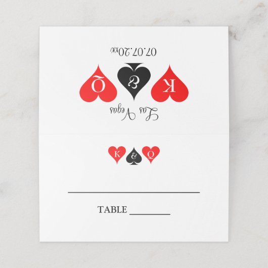 おもしろいラスベガスストリップドリー結婚ムの座席表 プレイスカード (外部開封)