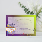 おもしろいラスベガスデスティネーションウェディングRSVP 出欠カード (スタンド正面)