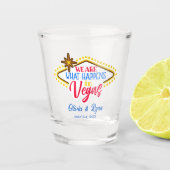 おもしろいラスベガス結婚式の引き出物ショットグラス ショットグラス (正面)
