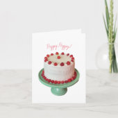 おもしろいラズベリーケーキ小さなグリーティングカード カード (正面)