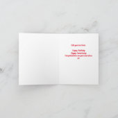 おもしろいラズベリーケーキ小さなグリーティングカード カード (内部)