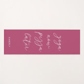 おもしろいラズベリーパープルスクリプトヨガ今すぐピザ ヨガマット (正面(横))