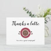 おもしろいラテハート社員の評価 サンキューカード (スタンド正面)