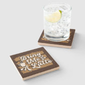 おもしろいラテワードアート ストーンコースター (横)