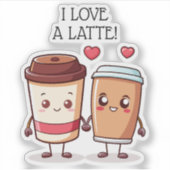 おもしろいラテ シール (正面)
