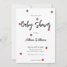 おもしろいラディバグ赤ちゃんシャワー 招待状