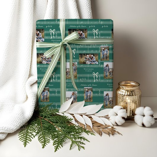 おもしろいラバウヴィンテージシートミュージックフォトコラージュ ラッピングペーパー