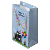 おもしろいラブゴリラ誕生日 スモールペーパーバッグ (正面アングル)