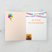 おもしろいラブスコティッシュハイランドステア誕生日 カード (内部)