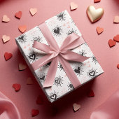 おもしろいラブバレンタインデー ラッピングペーパーシート