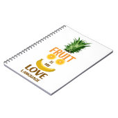 おもしろいラブフルーツ ノートブック (左側)