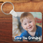 おもしろいラブユーグランパ写真 キーホルダー (正面)