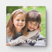 おもしろいラブユーグランマフォトカスタム文字カラー フォトプラーク (正面)