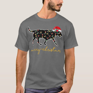 おもしろいラブラドールドッグツリークリスマスライトクリスマスパハ Tシャツ
