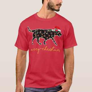 おもしろいラブラドールドッグツリークリスマスライトクリスマスパハ Tシャツ