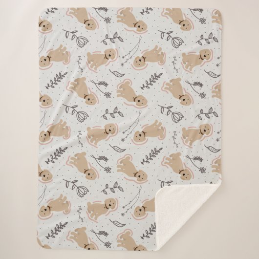 おもしろいラブラドールハンドドロードシェルパブランケット シェルパブランケット (正面)