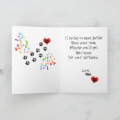 おもしろいラブラドールパーソナライズされたハッピーバースデーカード カード (内部)