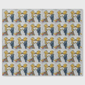 おもしろいラブラドールリトリエバー結婚ドッグ ラッピングペーパー (フラット)