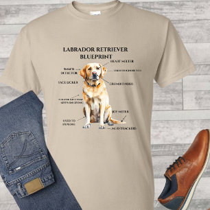 おもしろいラブラドールリトリバーの設計図 Tシャツ