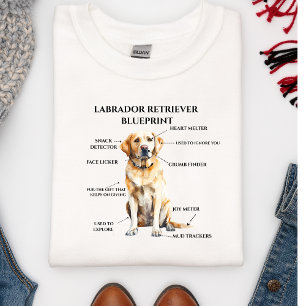 おもしろいラブラドールリトリバーの設計図 Tシャツ