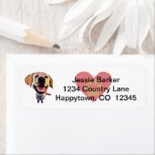 おもしろいラブラドールリトリバー差出人住所ラベル ラベル (インサイチュ)