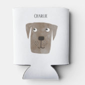 おもしろいラブラドールレトリエバードッグパーソナライズされた 缶クーラー (裏面)