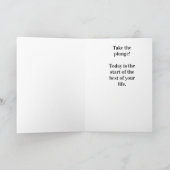 おもしろいラブラドール子犬プールスプラッシュ カード (内部)