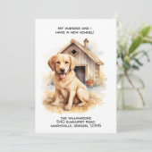 おもしろいラブラドール犬の移動告知 案内状 (スタンド正面)