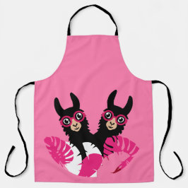 おもしろいラマアルパカアクセサリー エプロン