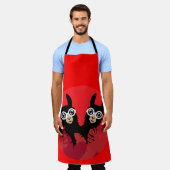 おもしろいラマアルパカアクセサリー エプロン (着用した状態)