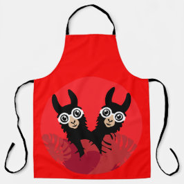 おもしろいラマアルパカアクセサリー エプロン