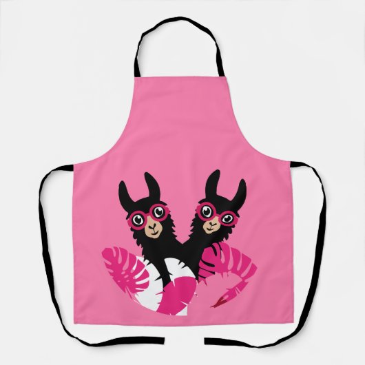 おもしろいラマアルパカアクセサリー エプロン (正面)