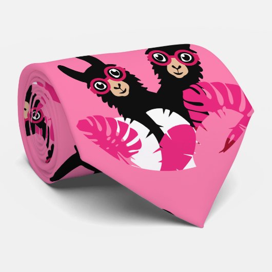 おもしろいラマアルパカアクセサリー ネクタイ (ロール)