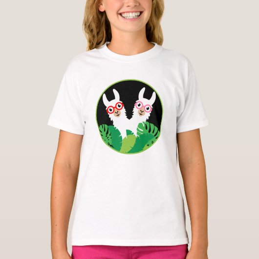 おもしろいラマアルパカアクセサリー Tシャツ (正面)