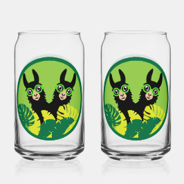 おもしろいラマアルパカホームアンドリビング ガラス缶