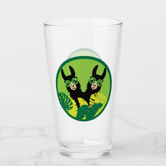 おもしろいラマアルパカホームアンドリビング タンブラーグラス (正面)