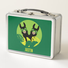 おもしろいラマアルパカホームアンドリビング メタルランチボックス