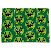 おもしろいラマアルパカ最高のフリーズ ラージペーパーバッグ (正面)