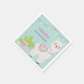 おもしろいラマパーティー スタンダードカクテルナプキン (角)