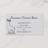 おもしろいラマ自然カスタム動物 名刺 (正面)