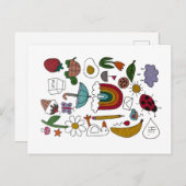 おもしろいランダムオブジェクトポストカード シーズンポストカード (正面/裏面)