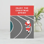 おもしろいランニングのクリスマス シーズンカード (スタンド正面)