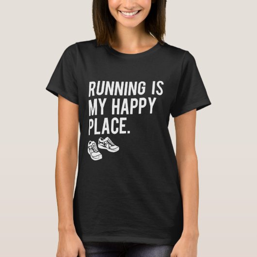 おもしろいランニングの陸上走者 Tシャツ (正面)