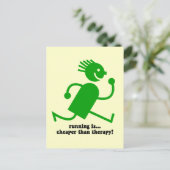 おもしろいランニングの ポストカード (スタンド正面)