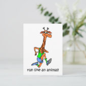 おもしろいランニングの ポストカード (スタンド正面)