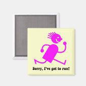 おもしろいランニングの マグネット (正面/裏面)